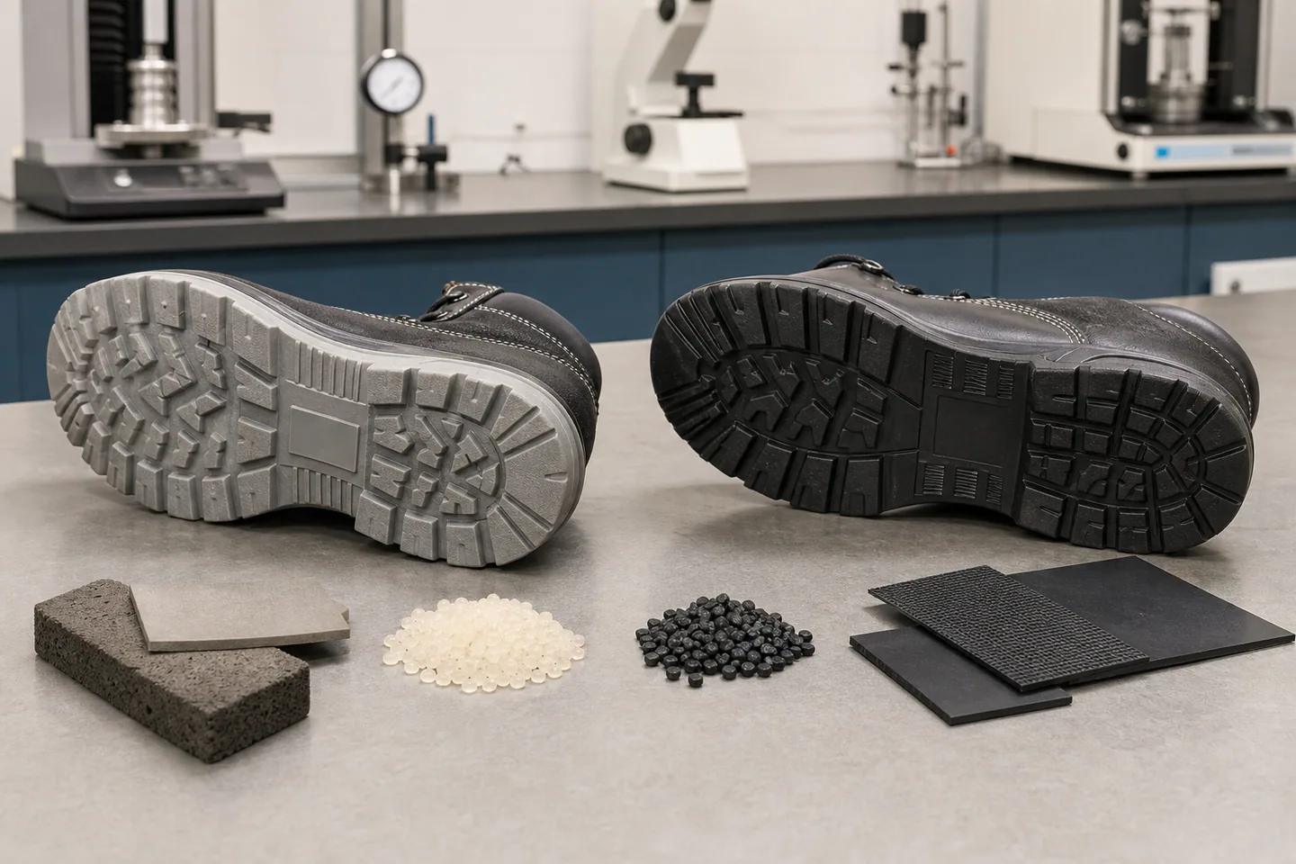 PU vs Nitrile Rubber Outsoles for Safety Shoes cover