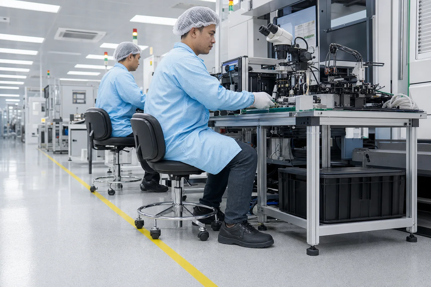 Electronics & ESD workplace where industrial safety footwear is required